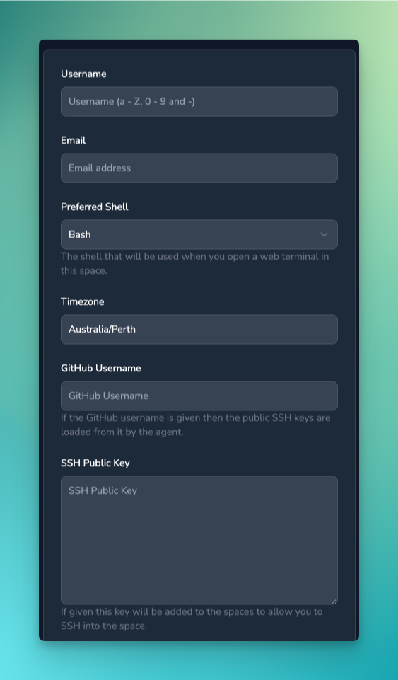 User Details