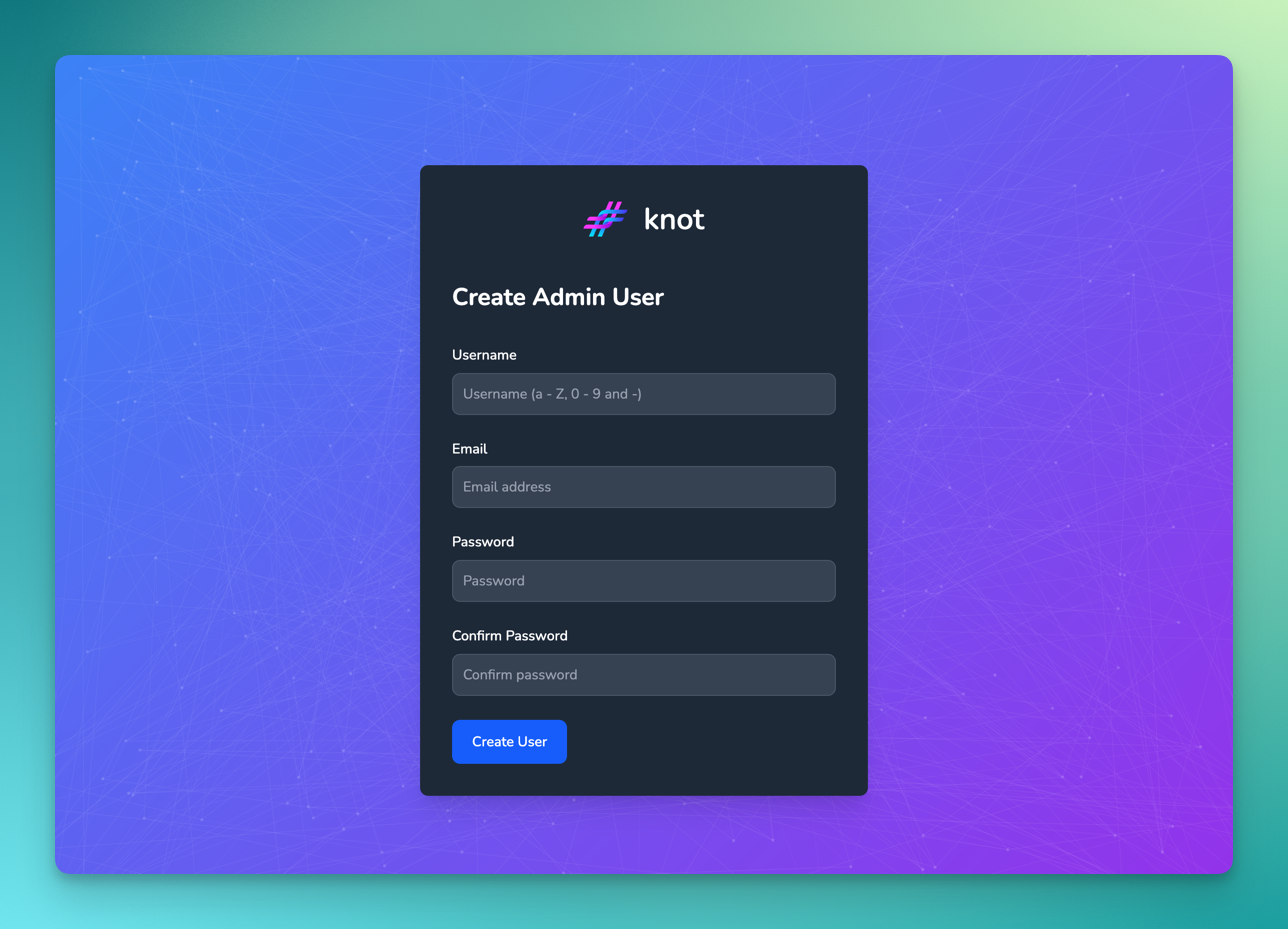 Initial User Setup