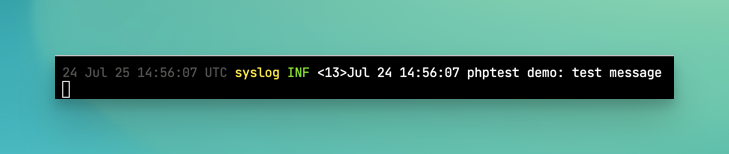 Output from Logger Command