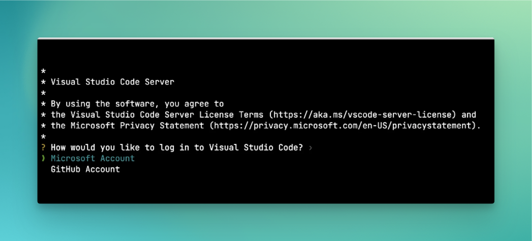 Connect VSCode Tunnel