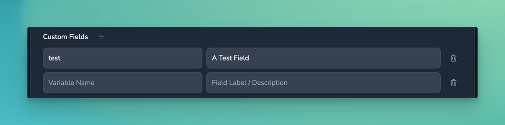 Adding Fields to a Template